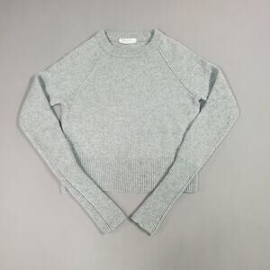 OGD One Grey Day Gray Cropped Sweater Womens Size XS 100% Cashmere